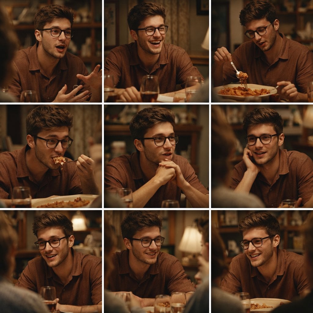 Family Dinner Storyboard Contact Sheet
