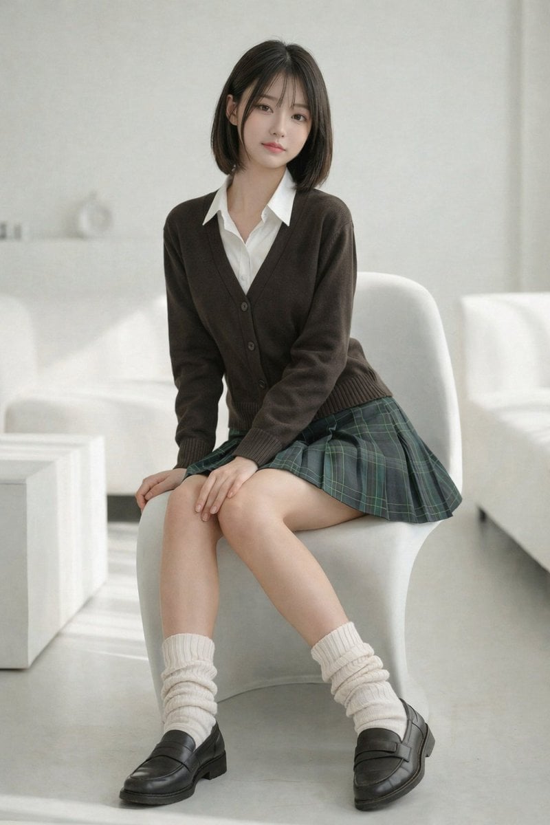 Anime Uniform on Photorealistic Girl — image 4