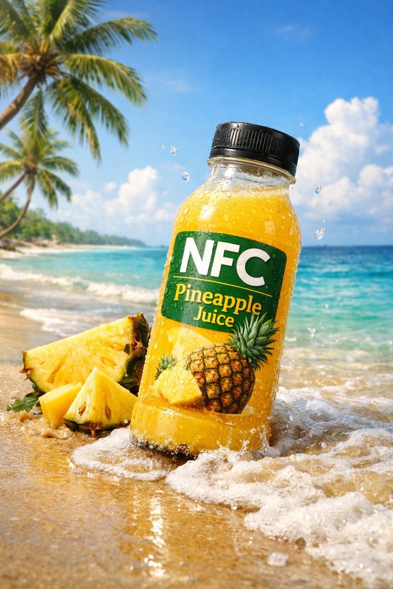 NFC Citrus Mix Juice Bottle Advertising Shot