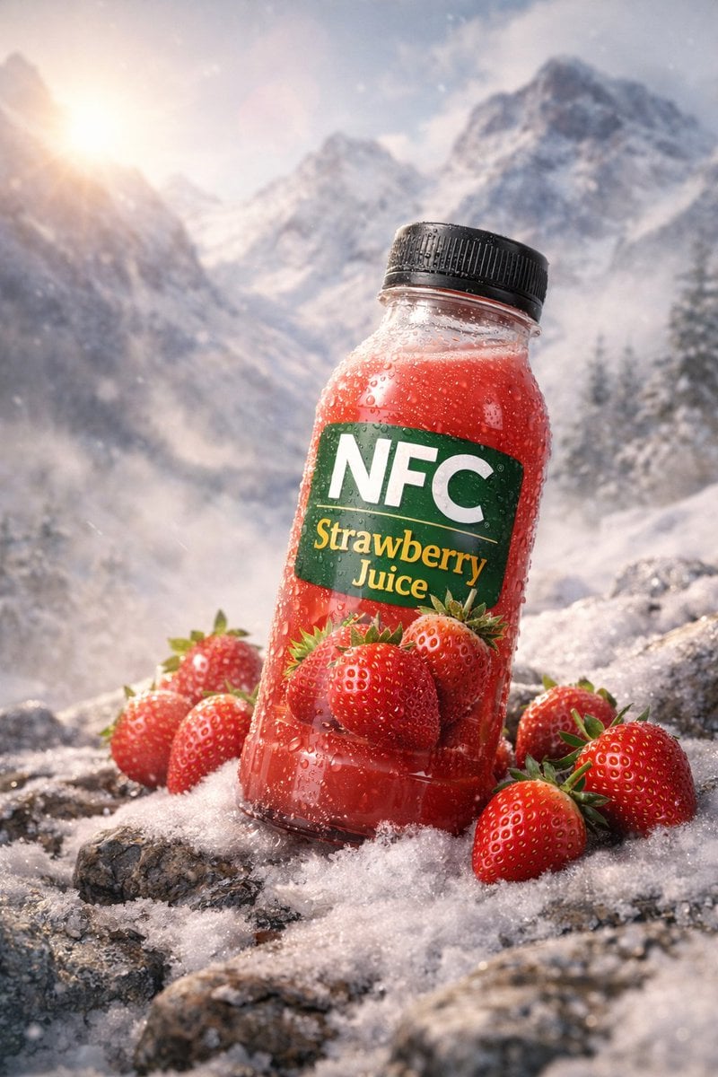 NFC Citrus Mix Juice Bottle Advertising Shot — image 2