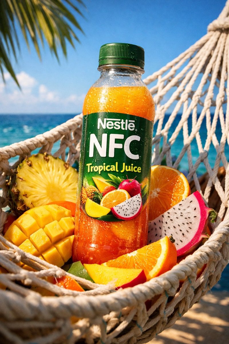 NFC Citrus Mix Juice Bottle Advertising Shot — image 3