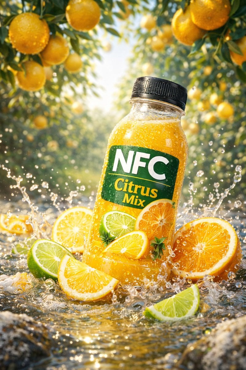 NFC Citrus Mix Juice Bottle Advertising Shot — image 4