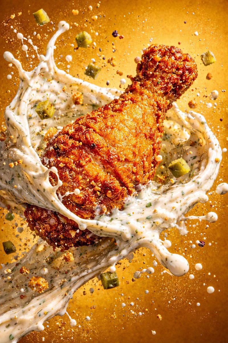 Colossal Fried Chicken in Molten Sauce Explosion — image 2