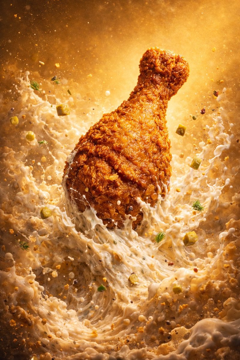 Colossal Fried Chicken in Molten Sauce Explosion — image 4