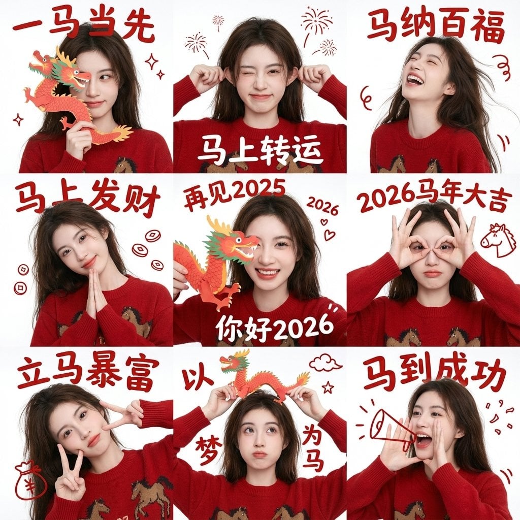 Chinese New Year Grid Portrait - Young Man