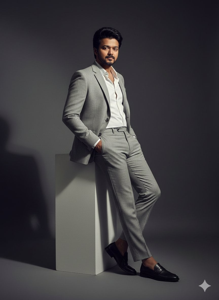Fashion Editorial Portrait of a Man in Suit — image 2