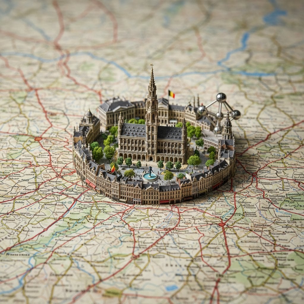 Geographic Map with 3D City Diorama — image 3