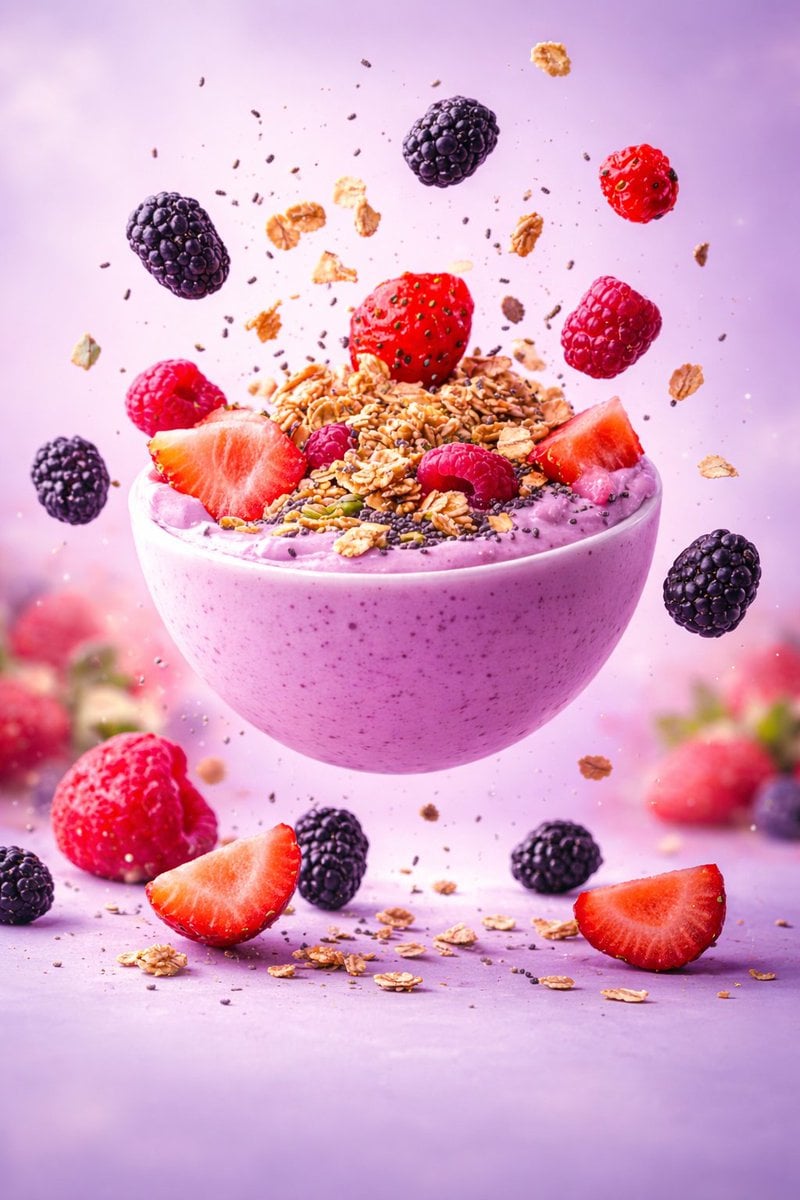 Exploding Berry Smoothie Bowl Photography — image 3