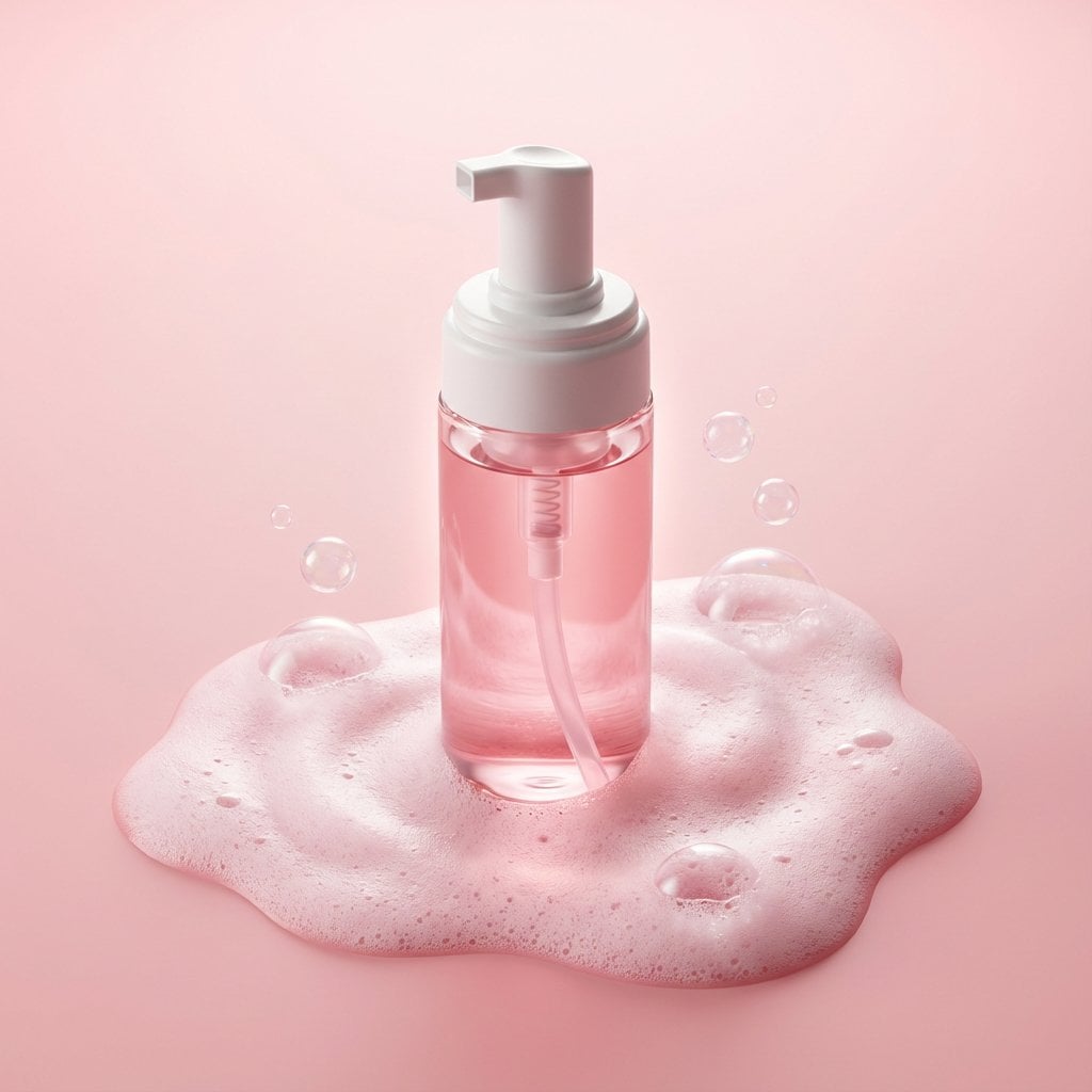 Minimalist Pink Skincare Product Photography