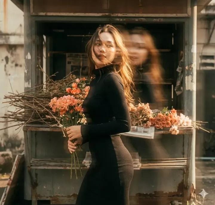 Bewitchingly Beautiful Girl in Vintage Film Aesthetic — image 2