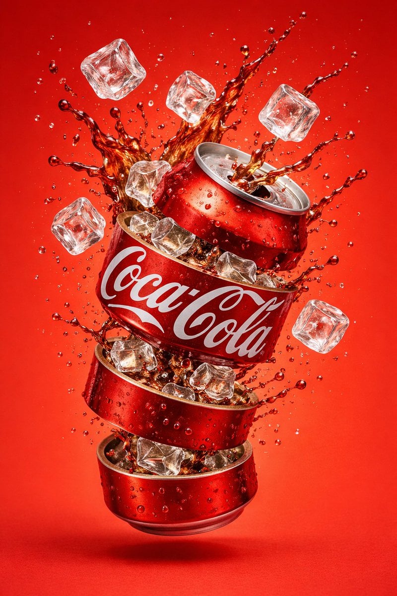 Carbonated Drink Can with Fruit Splash