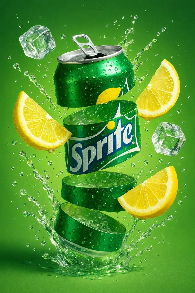 Carbonated Drink Can with Fruit Splash — image 3