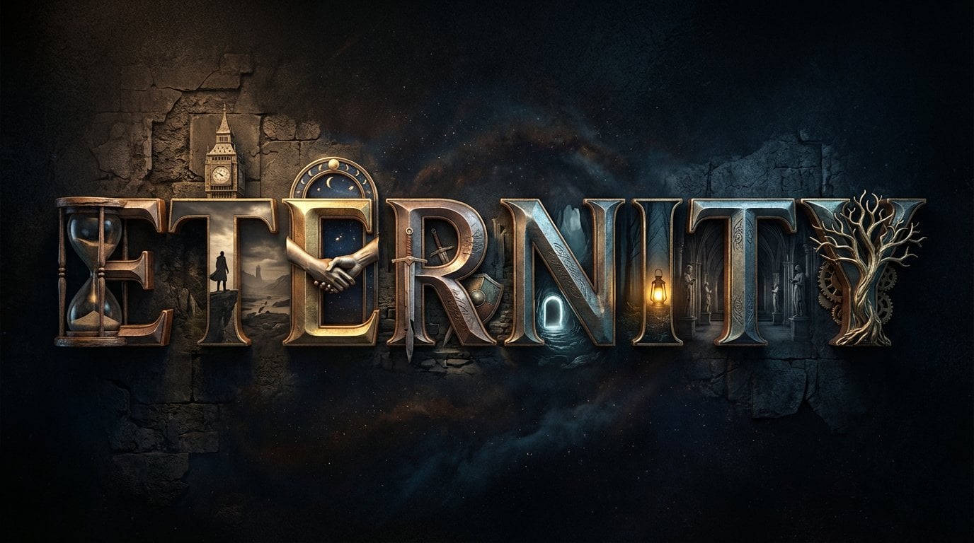 Cinematic Metallic Typography, Movie Scene Integration — image 3