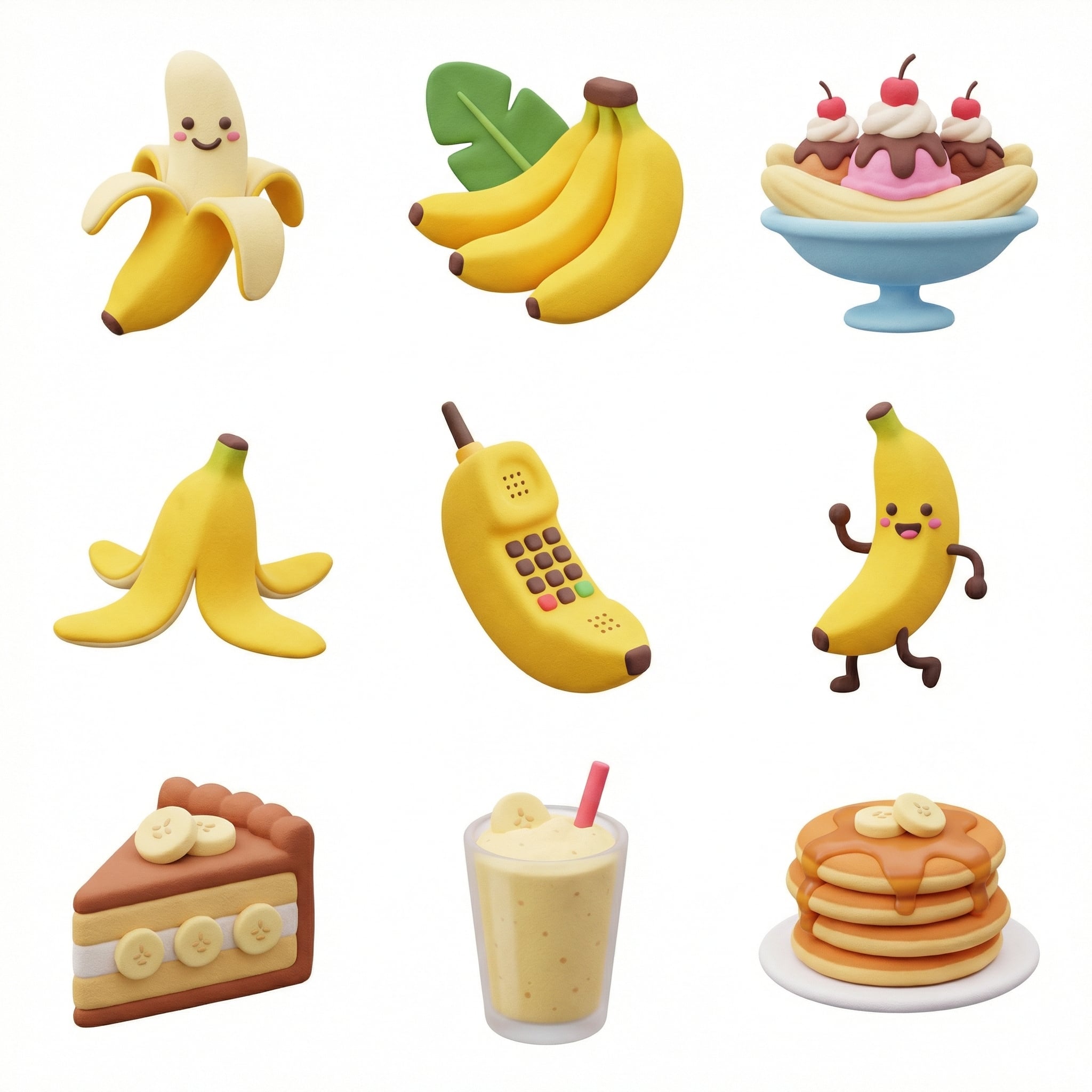 3x3 Grid Of Colorful Tactile 3D Icons — image 2