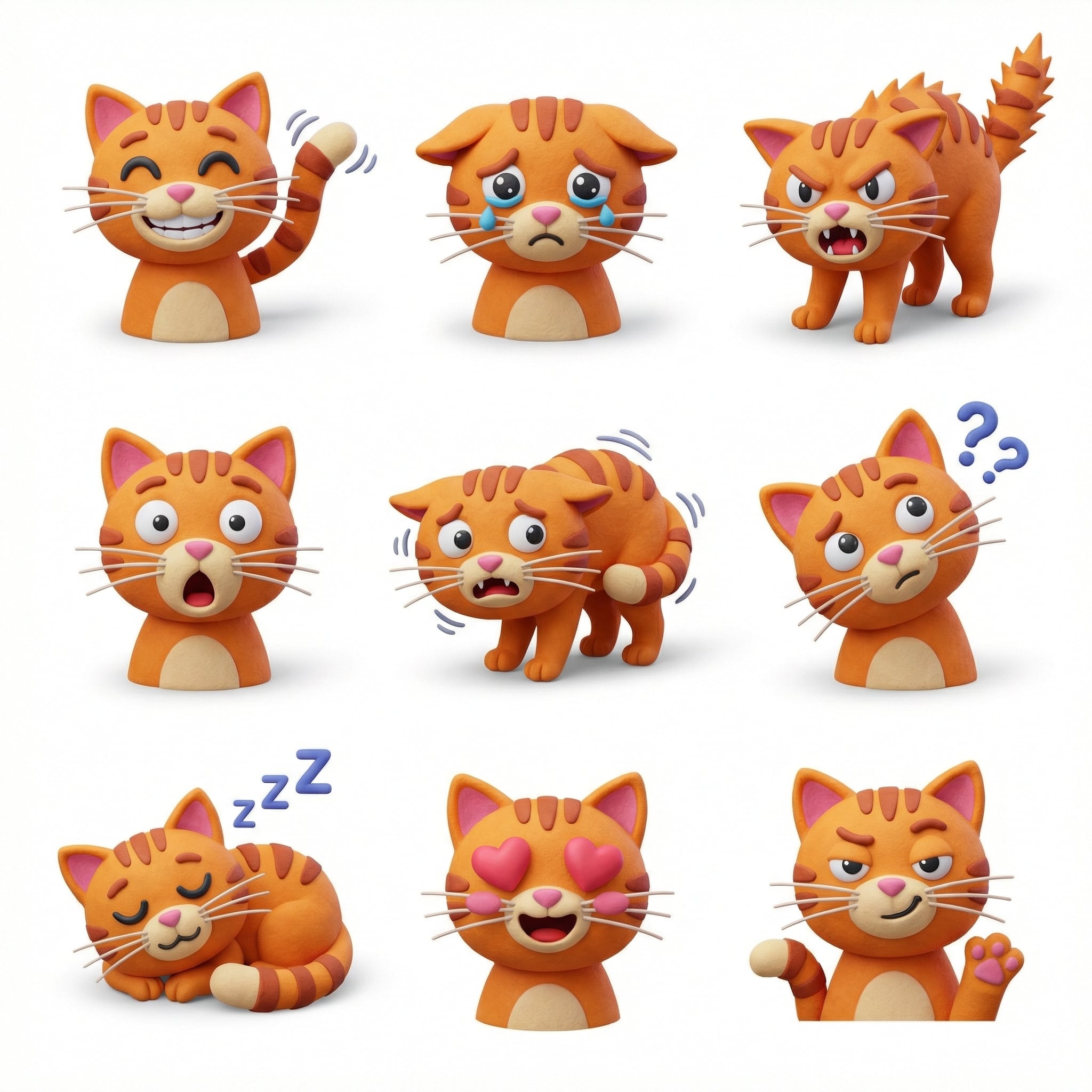3x3 Grid Of Colorful Tactile 3D Icons — image 4