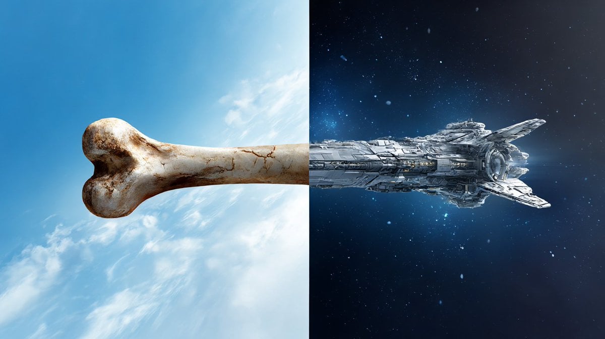 Dog Bone Transforming Into Futuristic Spaceship — image 2