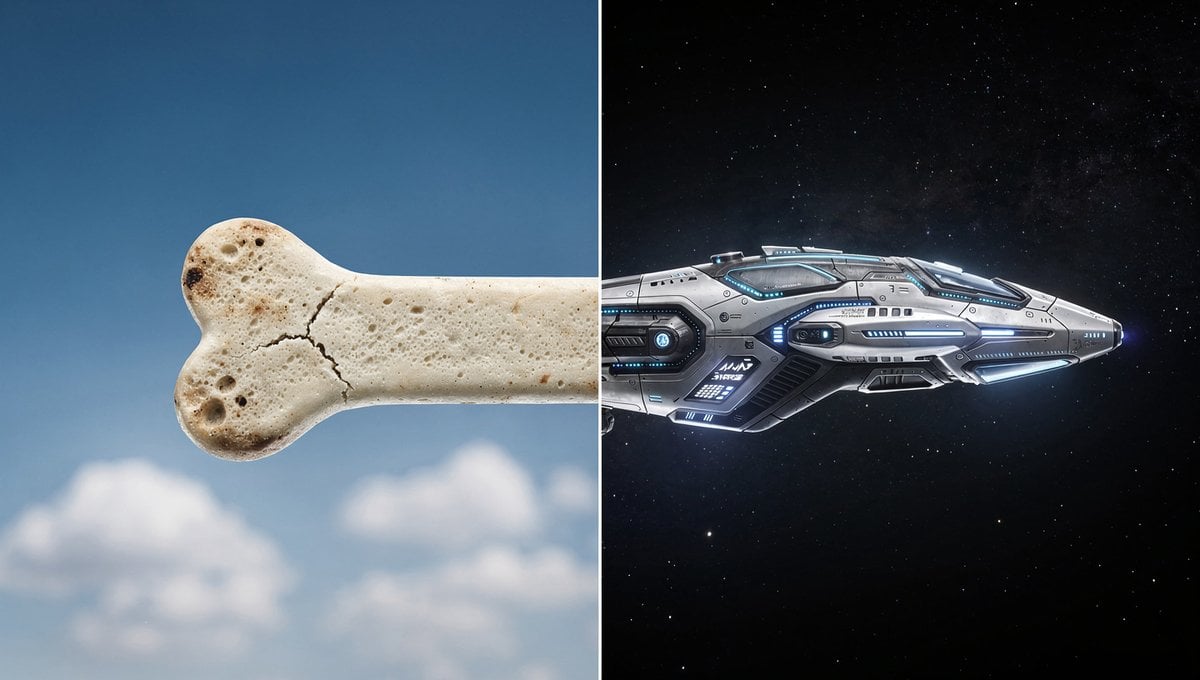 Dog Bone Transforming Into Futuristic Spaceship — image 4
