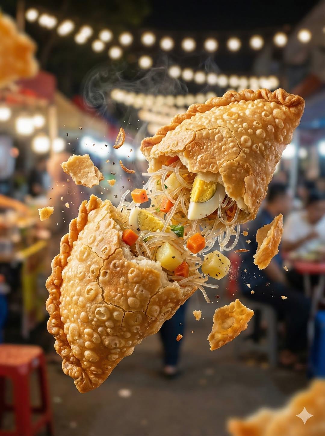 Crispy Martabak Telur Exploding Mid-Air — image 3