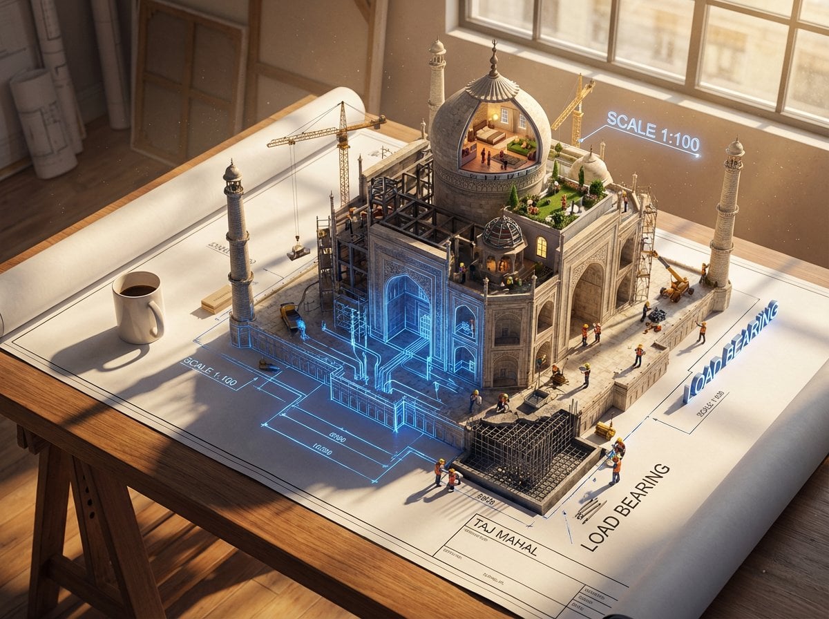 Architectural Blueprint Transforms Into Living Building — image 2