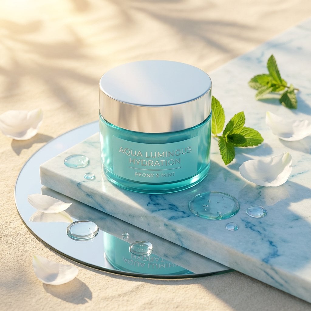 Luxury Product Shot with Natural Elements and Sunlight — image 2
