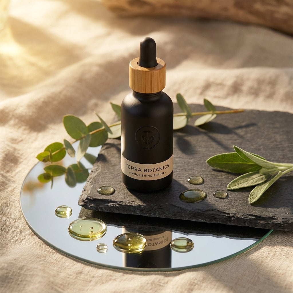 Luxury Product Shot with Natural Elements and Sunlight — image 3