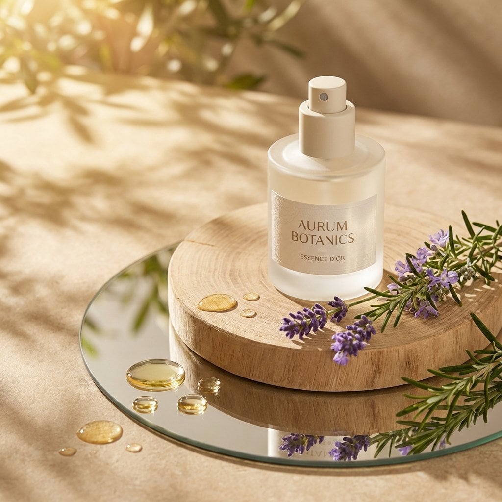 Luxury Product Shot with Natural Elements and Sunlight — image 4