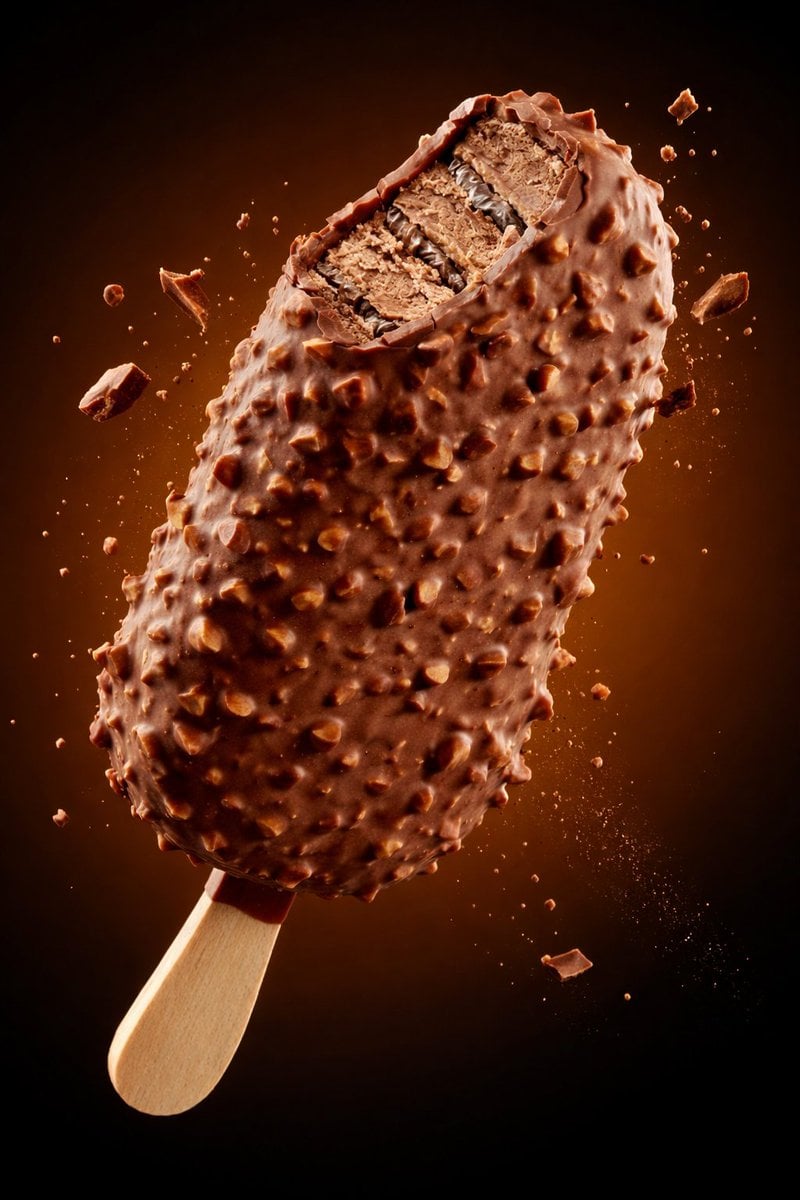 Hyperreal Ice Cream Cone with Purple Splash — image 2