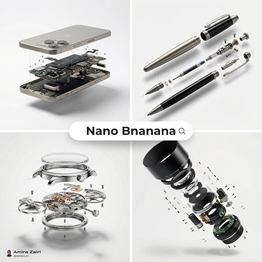 Exploded View of High-End Product with Inner Mechanics