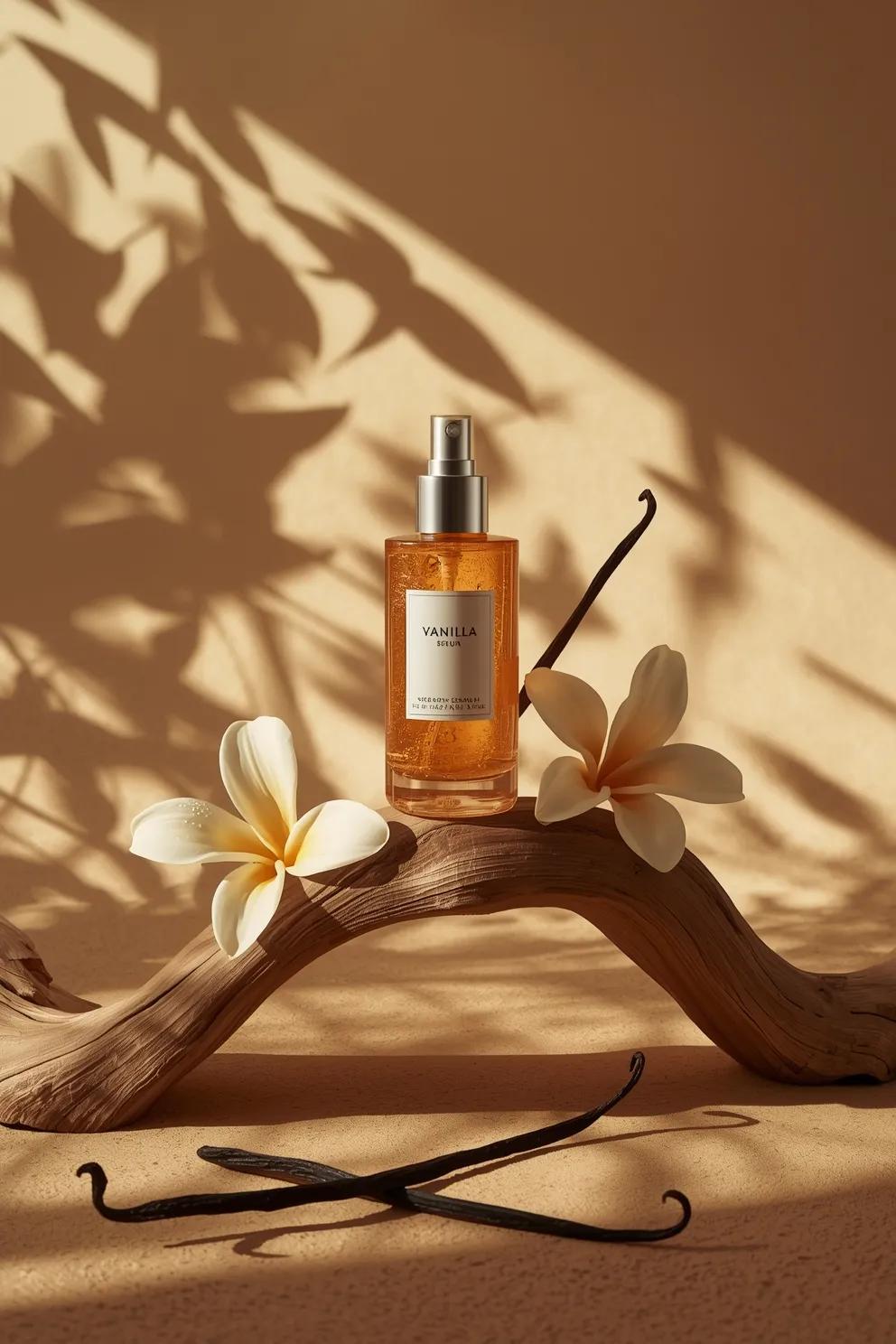 Luxury Amber Serum Bottle on Driftwood — image 4