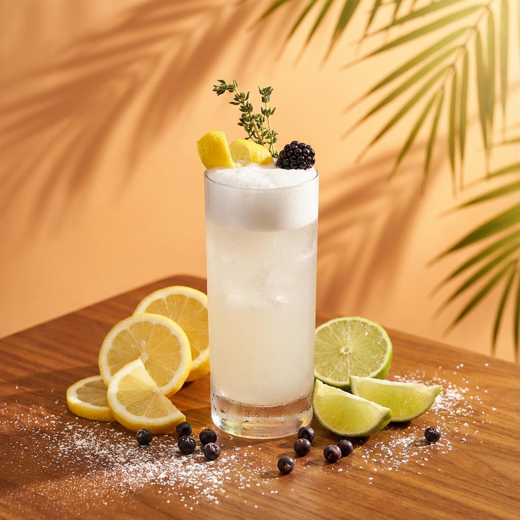 Elegant Studio Cocktail Photograph with Tropical Vibe — image 2
