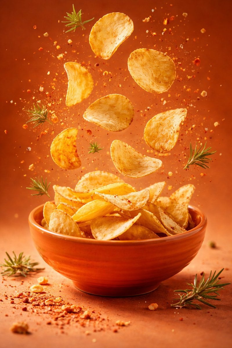 Dynamic Food Photography: Grilled Wraps and Flying Chips — image 4