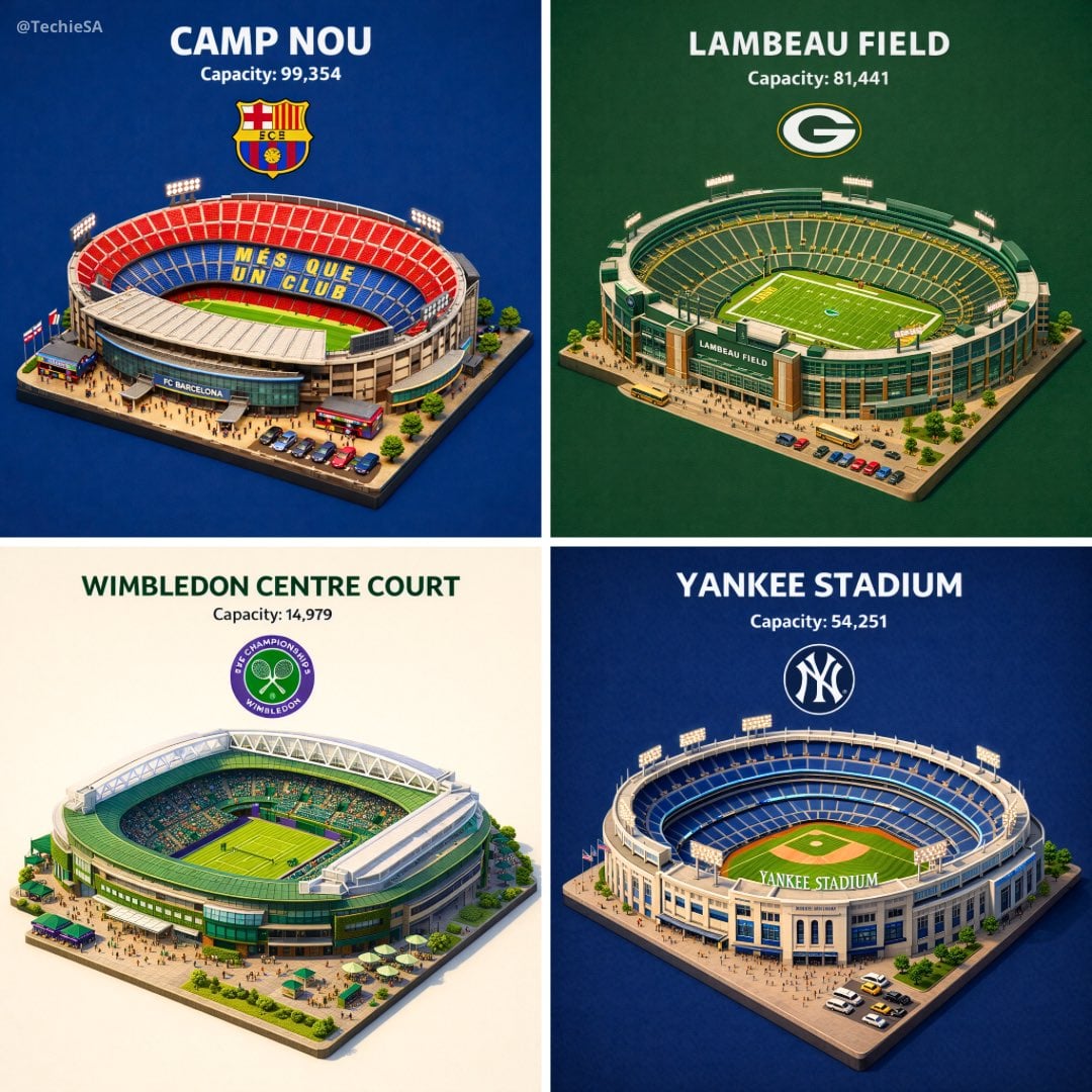Isometric Cartoon Stadium Miniature with Logo