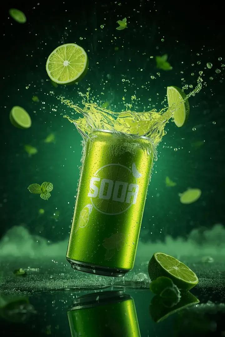 Exploding Lime Soda Can Cinematic Ad — image 2