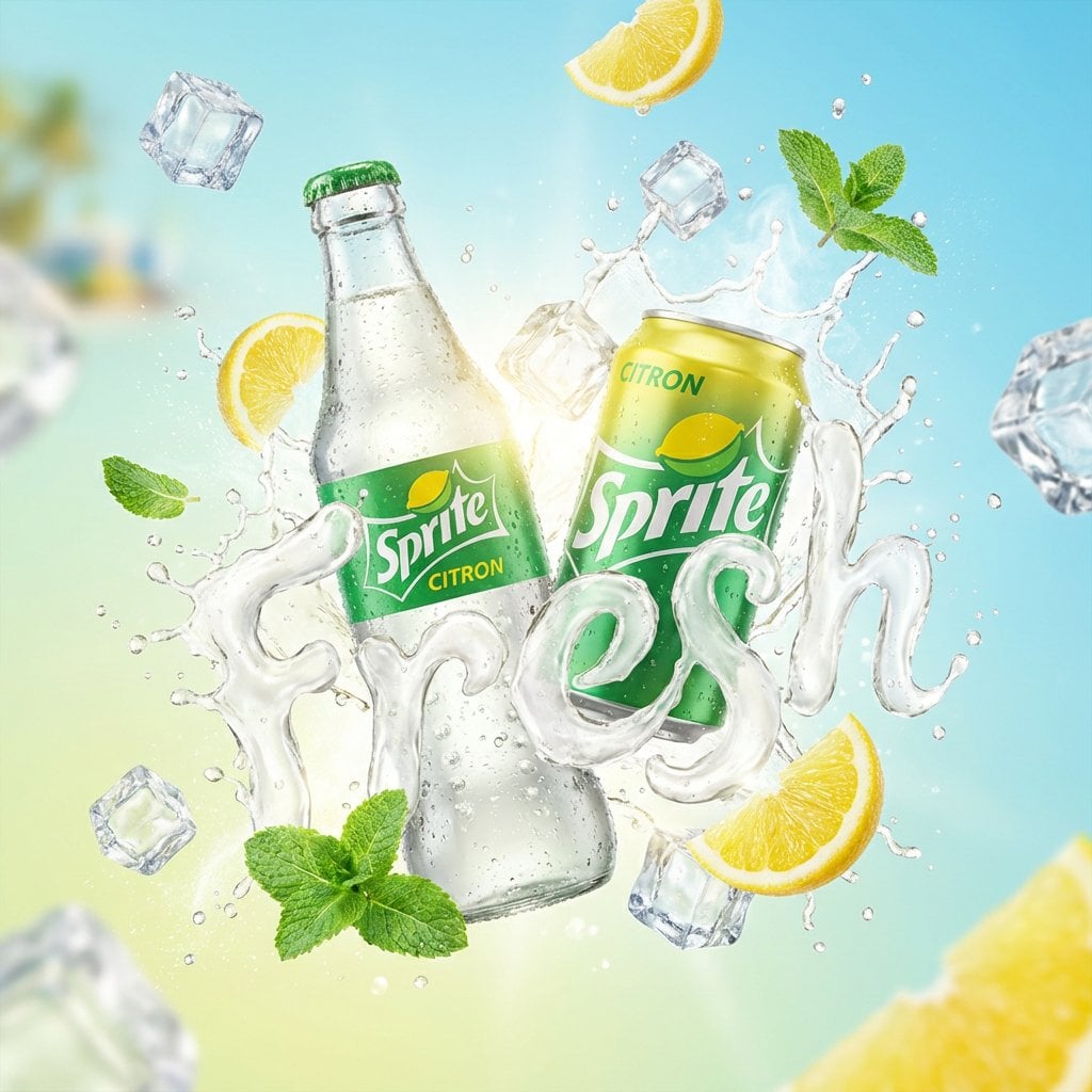 Exploding Product Splash with Liquid Typography