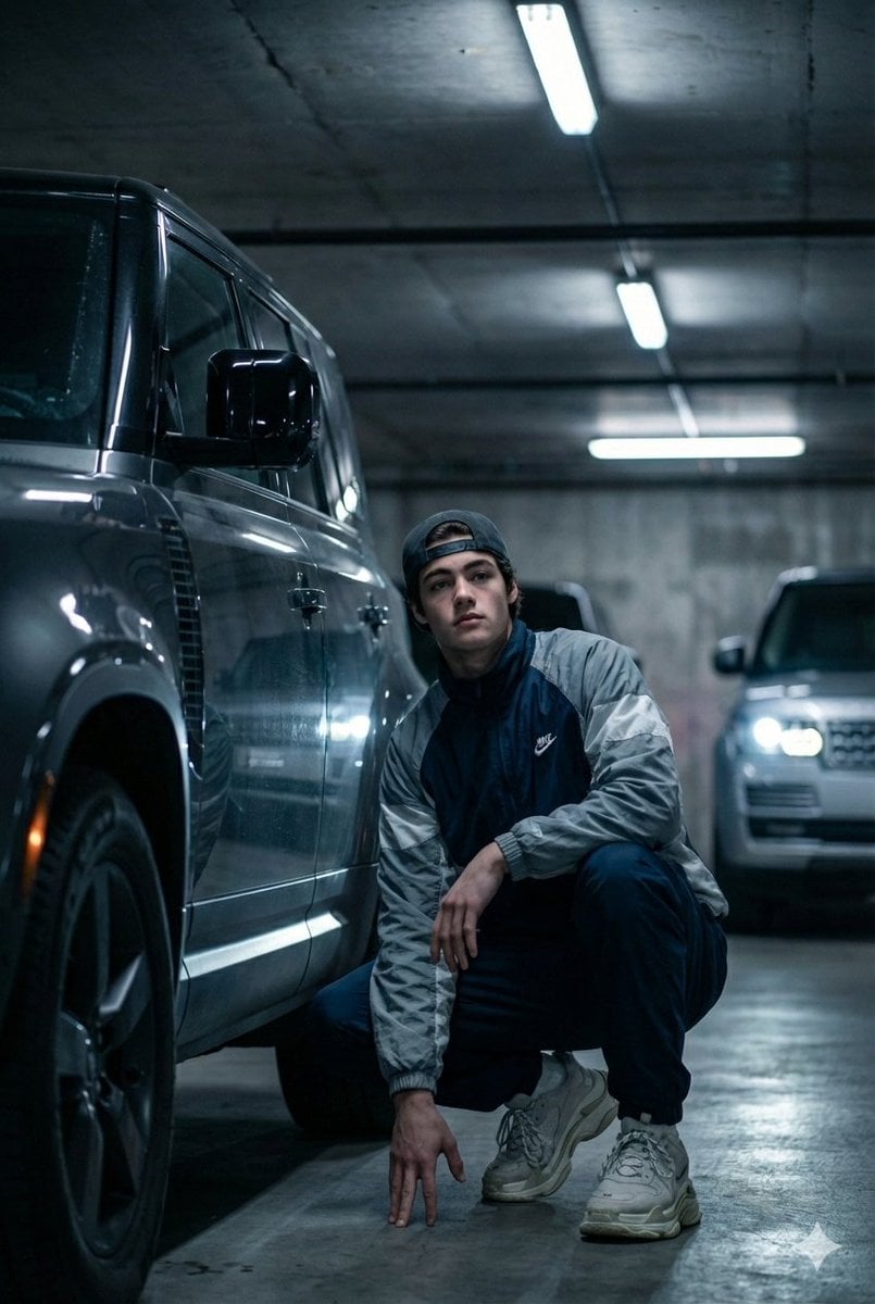 Man in Athletic Wear by Land Rover Defender — image 2