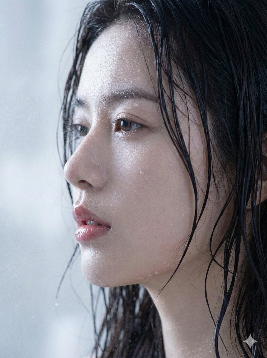 Hyperrealistic Person Extreme Profile Wet