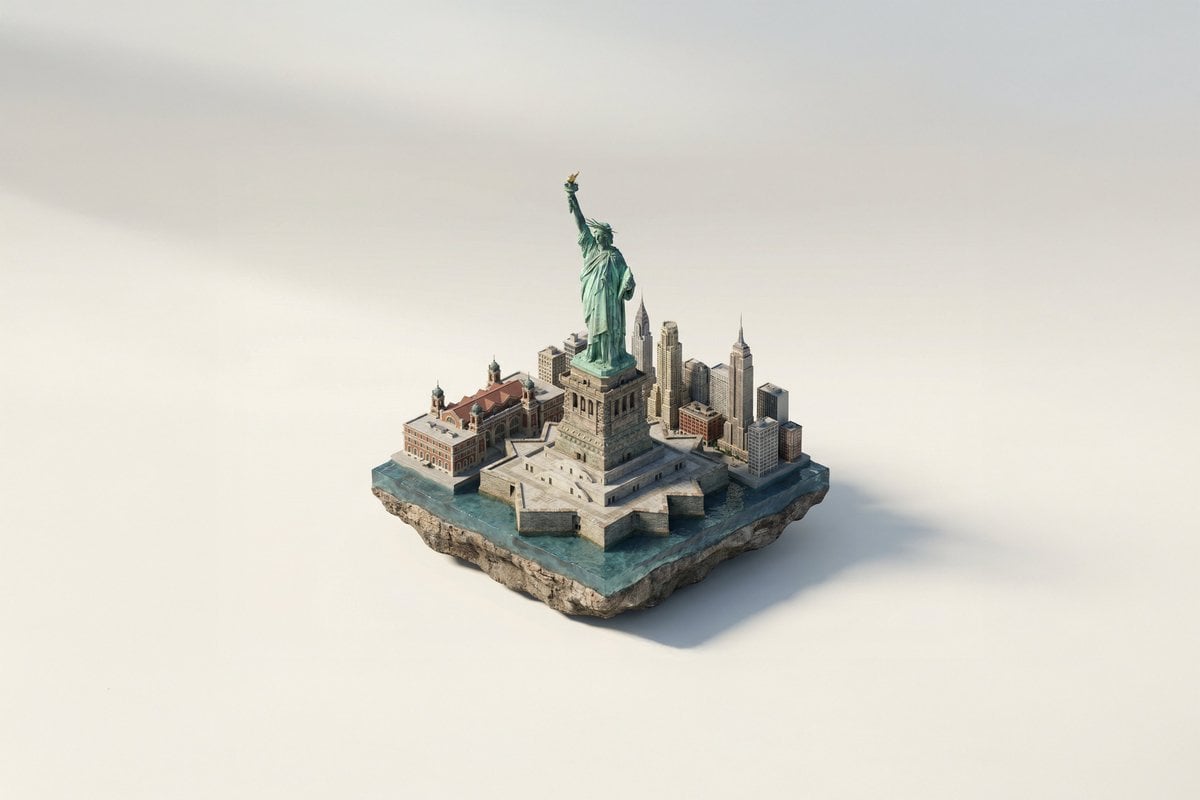 Isometric Architectural Diorama of Landmarks