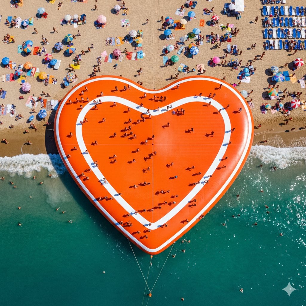 Giant WhatsApp Logo Inflatable Atop Tropical Beach — image 4
