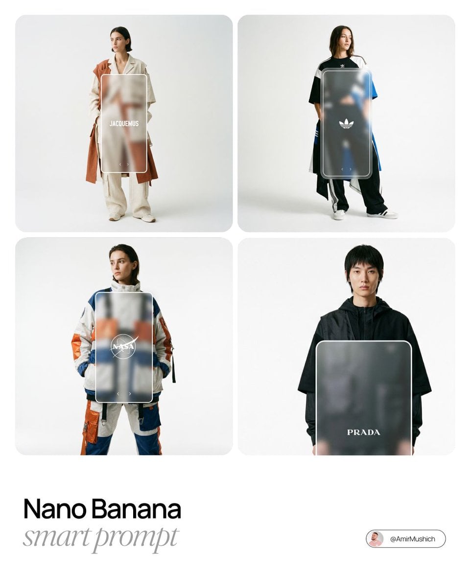 Avant-Garde Fashion Model with UI Overlay