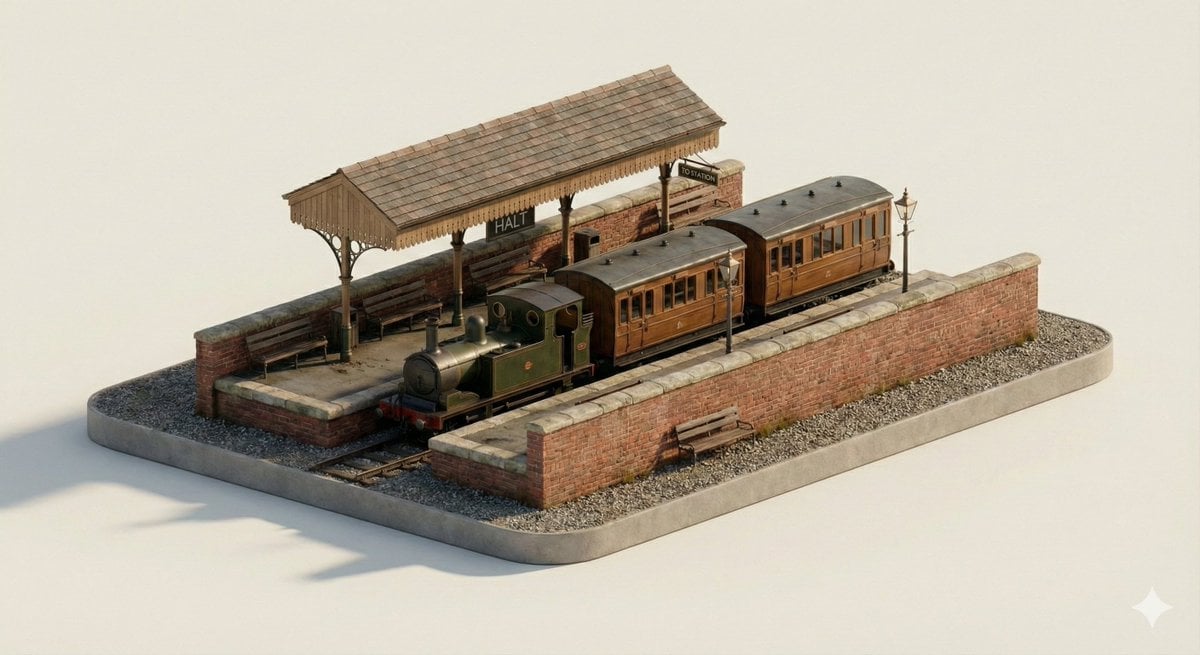 Minimalist 3D Isometric Diorama of City Transport — image 3