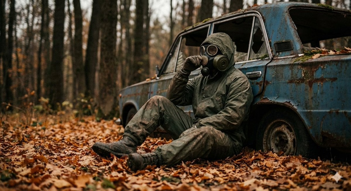 Post-Apocalyptic Survivor in Overgrown Forest — image 2