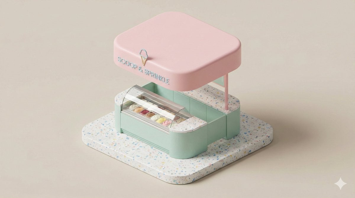 Minimal 3D Isometric Retail Diorama — image 3
