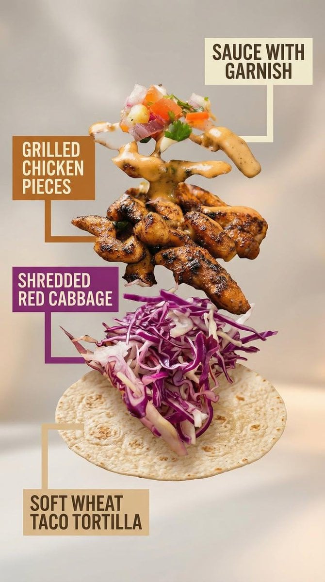 Premium Food Photography of Tacos