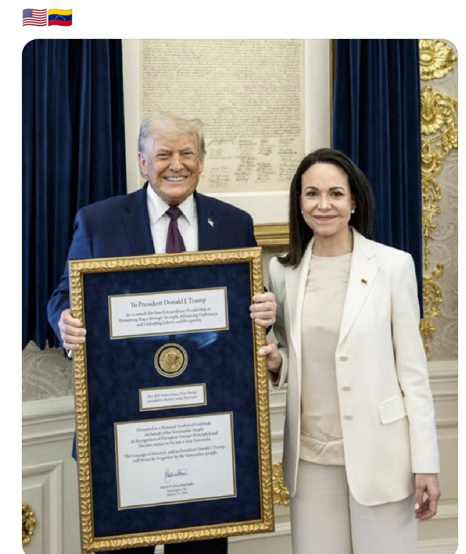 Machado Presents Nobel Peace Prize To Trump — image 3