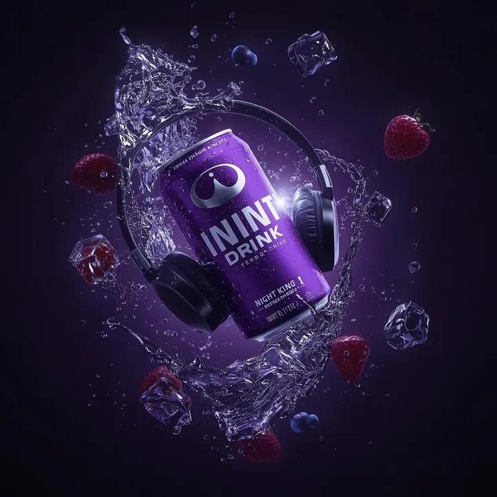 Cinematic Purple Energy Drink Product Shot — image 2
