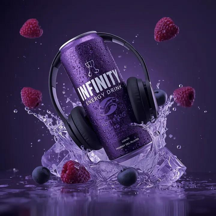 Cinematic Purple Energy Drink Product Shot — image 3