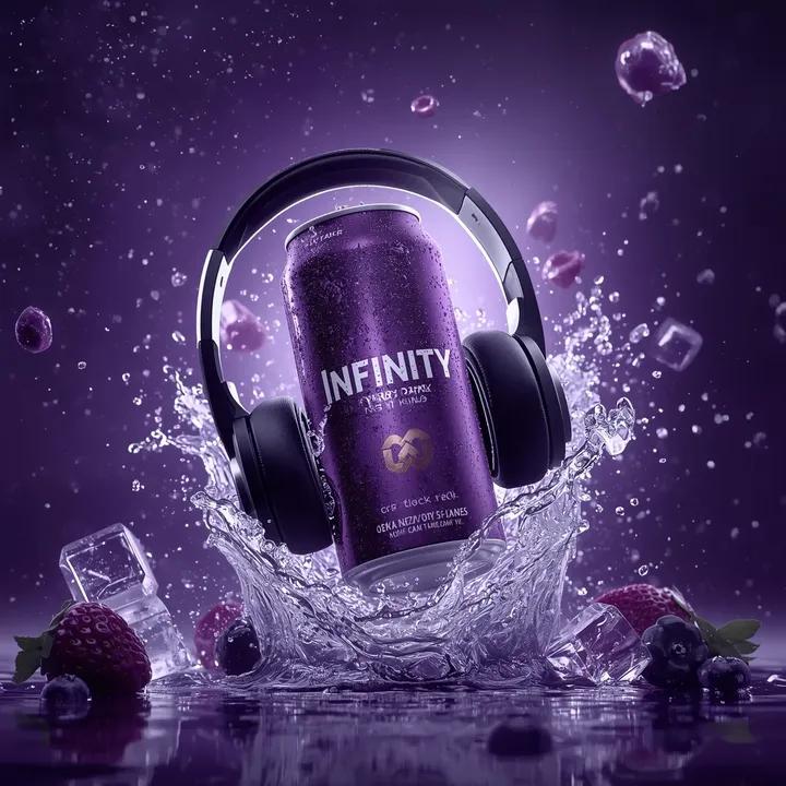 Cinematic Purple Energy Drink Product Shot — image 4