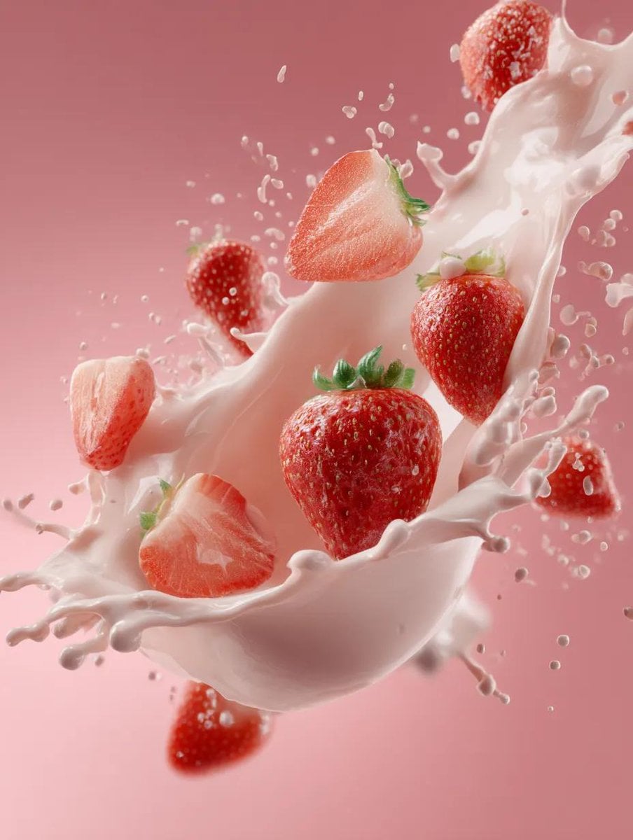 Orange Slices Falling Into Milk Splash — image 3