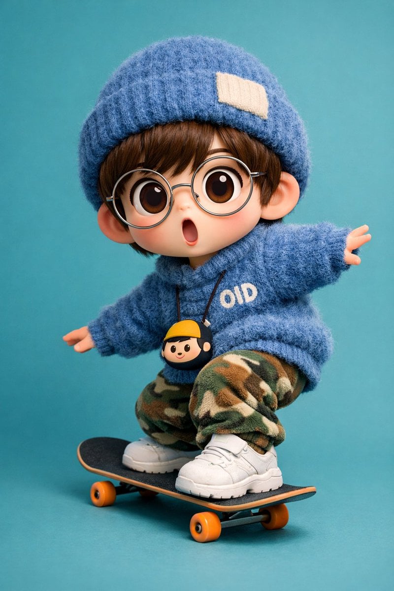 Chibi Boy Skater  OID  Art Toy — image 2