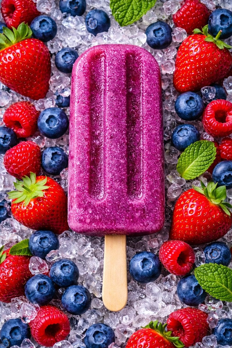 Hyperreal Ice Cream Cone with Purple Splash — image 3